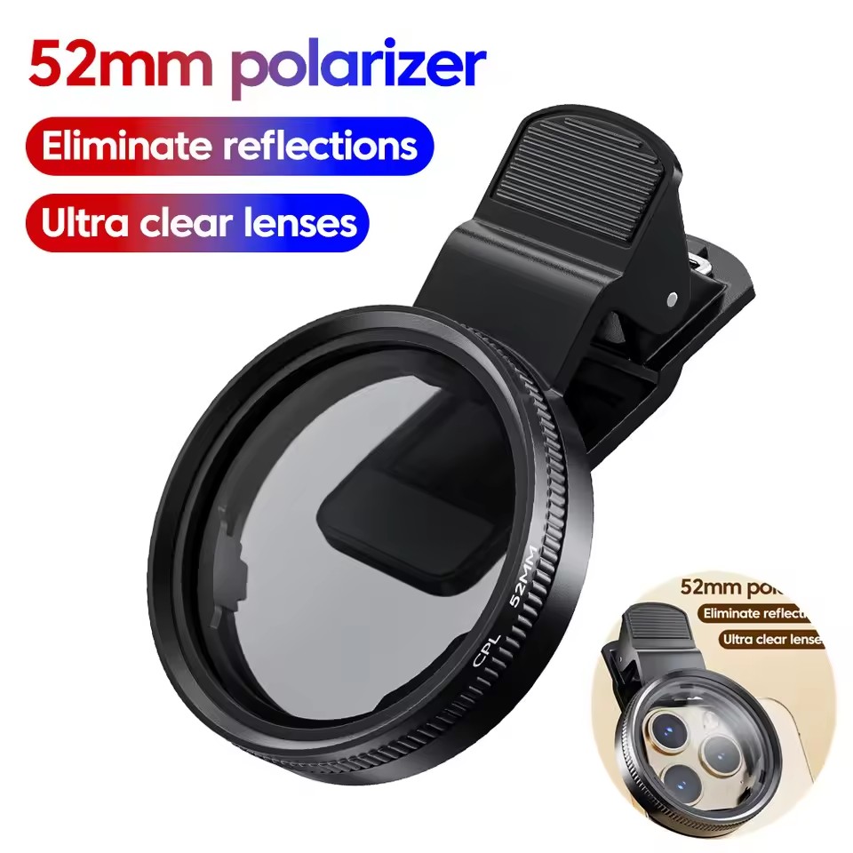Photography Kit Xiaomi 15T Pro - 미니 52mm 클립형 휴대폰 필터 홀더