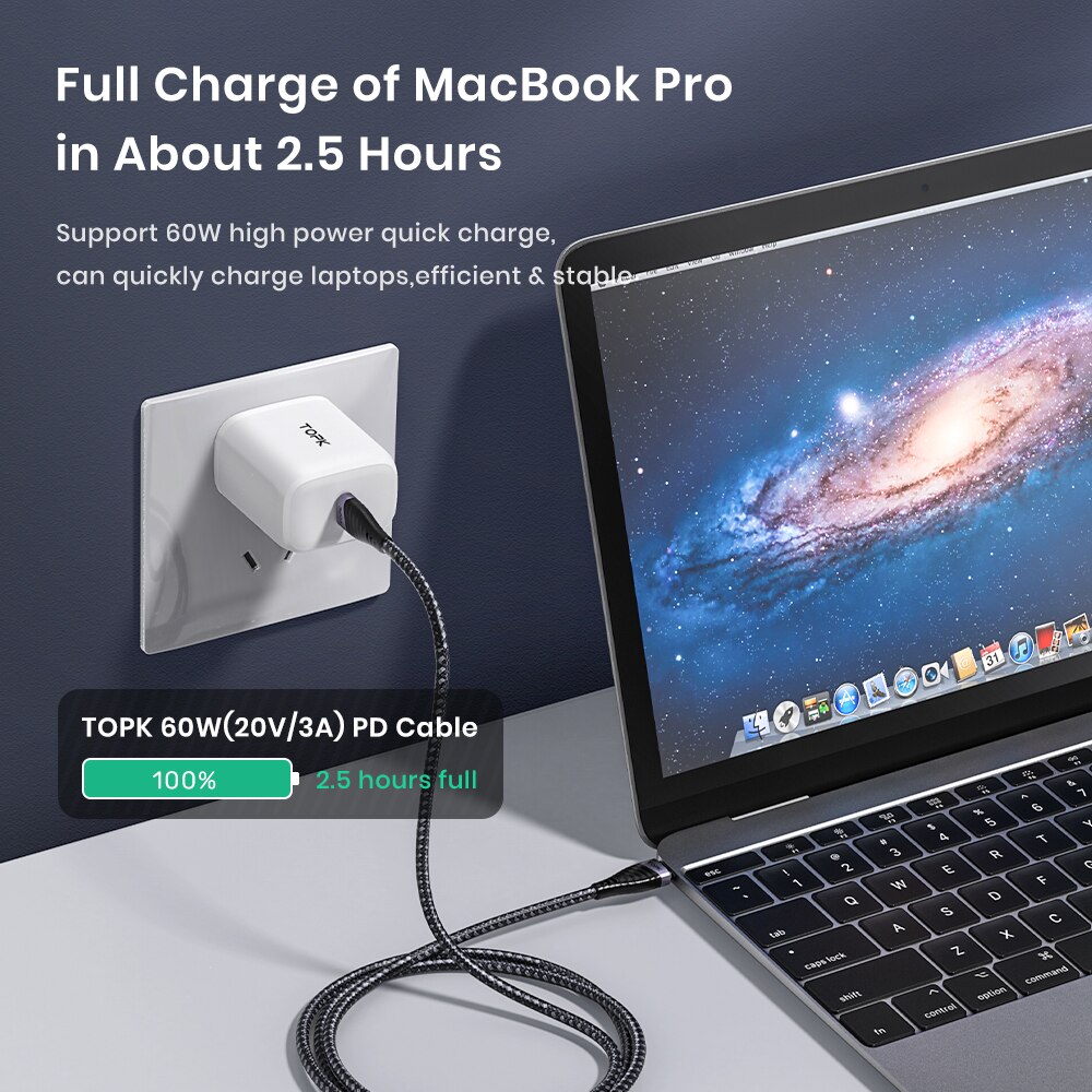 TOPK 60W USB C-유형 C 케이블 PD 고속  - Xiaomi Photography Kit 리뷰 및 가격