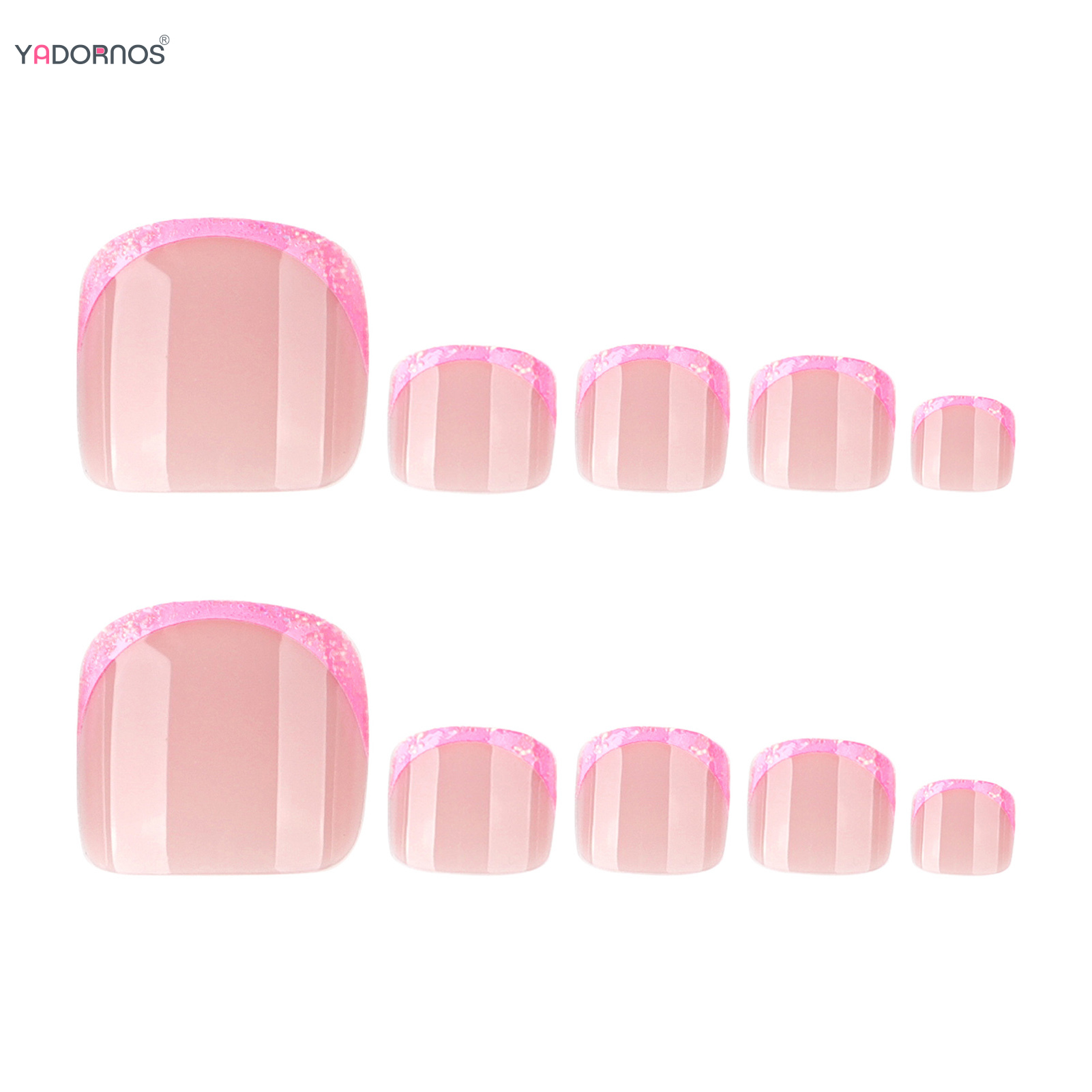 핑크 프렌치 팁 가짜 발톱 24Pcs 발가락 손톱에 누 - Photography Tips 리뷰 및 가격