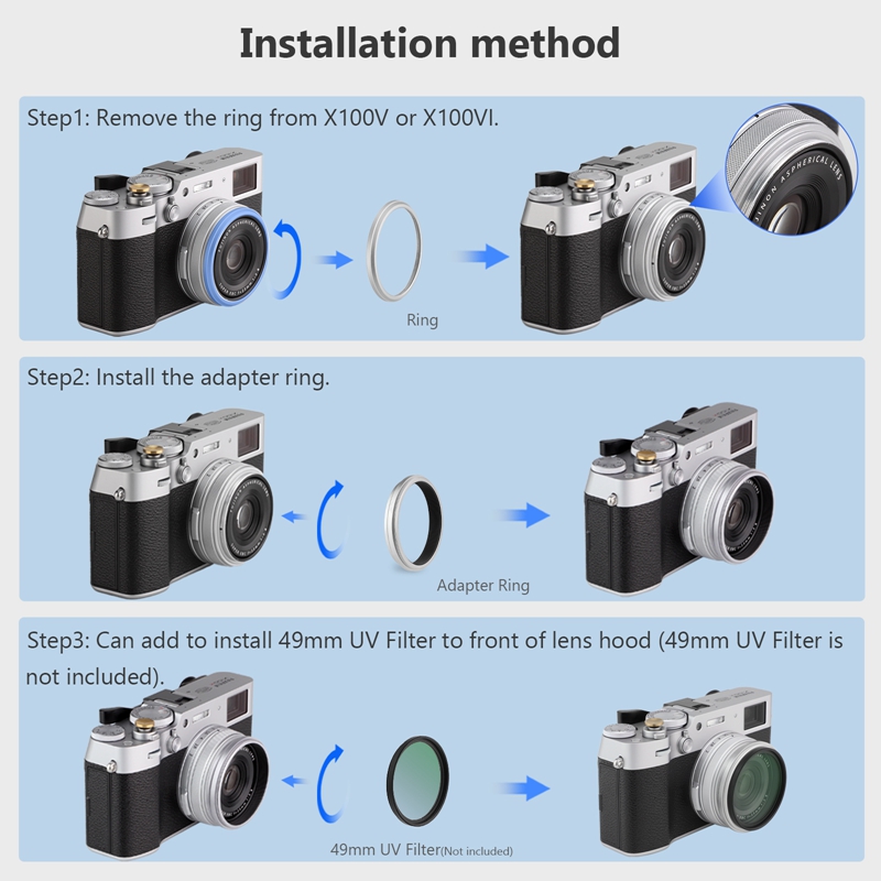 Fujifilm X100VI X100V 49mm UV  - Fujifilm Camera X100Vi 리뷰 및 가격