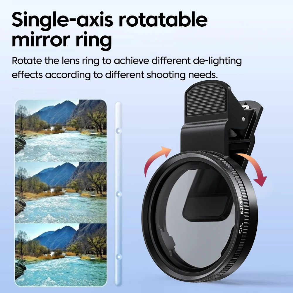 새로운 52mm CPL 휴대폰 렌즈 필터 렌즈 클립 카 - Photography Kit Xiaomi 15T Pro 리뷰 및 가격